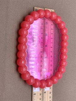 Поднос Кораллово-Розовый арт 055625 вес 154,27 гр Украшение для интерьера Ручная работа - фото 346740