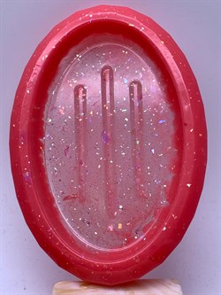 Мыльница арт 055925 Кораллово-Розовый вес 170,84 гр Украшение для интерьера Ручная работа - фото 346742