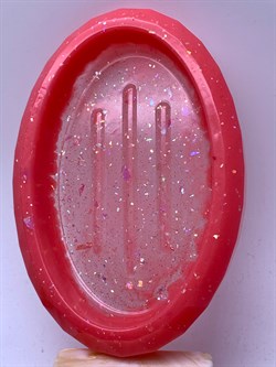 Мыльница арт 055925 Кораллово-Розовый вес 170,84 гр Украшение для интерьера Ручная работа - фото 346743