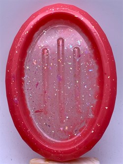 Мыльница арт 055925 Кораллово-Розовый вес 170,84 гр Украшение для интерьера Ручная работа - фото 346744