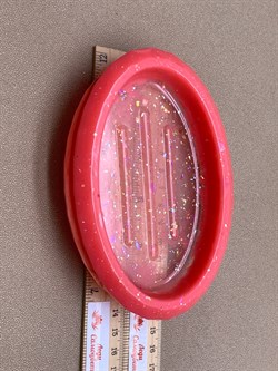 Мыльница арт 055925 Кораллово-Розовый вес 170,84 гр Украшение для интерьера Ручная работа - фото 346747