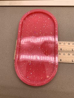 Поднос Кораллово-Розовый арт 060325 вес 114,05 гр Украшение для интерьера Ручная работа - фото 346751