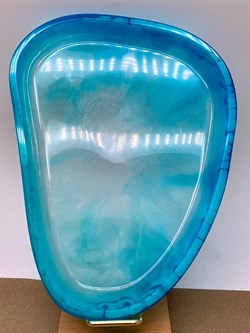 Поднос арт 065825 Лазурный вес 117,95 гр Украшение для интерьера Ручная работа - фото 346754