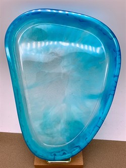 Поднос арт 065825 Лазурный вес 117,95 гр Украшение для интерьера Ручная работа - фото 346755