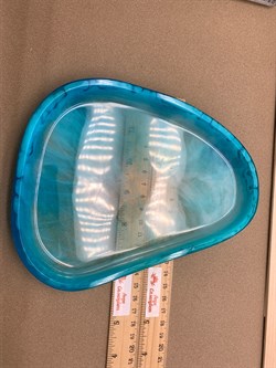 Поднос арт 065825 Лазурный вес 117,95 гр Украшение для интерьера Ручная работа - фото 346756