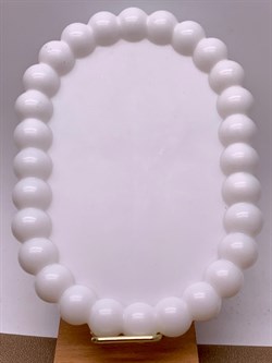 Поднос Белый арт 070325 вес 182,38 гр Украшение для интерьера Ручная работа - фото 346765