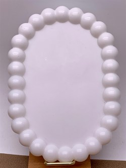 Поднос Белый арт 070325 вес 182,38 гр Украшение для интерьера Ручная работа - фото 346766