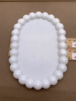 Поднос Белый арт 070325 вес 182,38 гр Украшение для интерьера Ручная работа - фото 346767