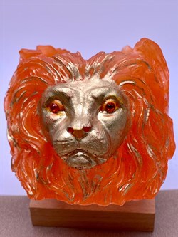 Стакан Лев Оранжевый арт 070625 вес 121,07 гр Украшение для интерьера Ручная работа - фото 346776