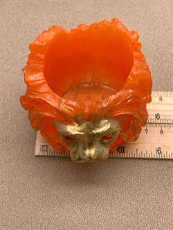 Стакан Лев Оранжевый арт 070625 вес 121,07 гр Украшение для интерьера Ручная работа - фото 346782