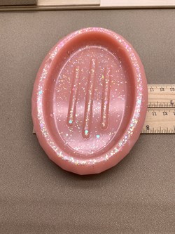 Мыльница арт 071925 вес 131,59 гр 10*14,5*2,5 см Пудровый розовый Украшение для интерьера Ручная работа - фото 346816 Мыльница арт 071925 вес 131,59 гр 10*14,5*2,5 см Пудровый розовый Украшение для интерьера Ручная работа - фото 346816