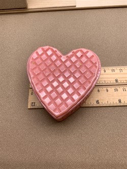 Шкатулка сердце вафелька арт 072125 Пудровый розовый вес 78,08 гр 7*8*3 см Украшение для интерьера Ручная работа - фото 346824 Шкатулка сердце вафелька арт 072125 Пудровый розовый вес 78,08 гр 7*8*3 см Украшение для интерьера Ручная работа - фото 346824