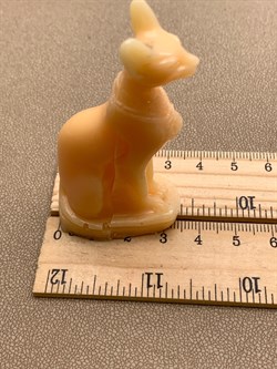 Кошка арт 072825 Бежевый вес 18,74 гр Украшение для интерьера Ручная работа - фото 346847