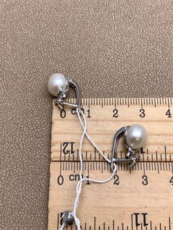 *Серьги Белый Жемчуг д.9-9,5 цв Белое арт. 2.0246.1.b-764 Вес 4,46 г - фото 346866