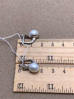 *Серьги Белый Жемчуг д.9-9,5 цв Белое арт. 2.0243.1.b-516 Вес 4,56 г - фото 346879 *Серьги Белый Жемчуг д.9-9,5 цв Белое арт. 2.0243.1.b-516 Вес 4,56 г - фото 346879