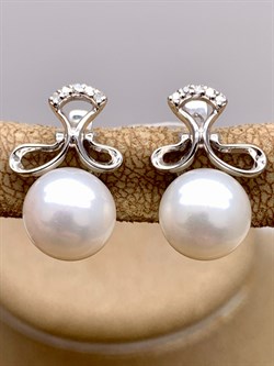 *Серьги Белый Жемчуг д.8,5-9 цв Белое арт. 2.0247.1.b-167 Вес 4,63 г - фото 346888 *Серьги Белый Жемчуг д.8,5-9 цв Белое арт. 2.0247.1.b-167 Вес 4,63 г - фото 346888