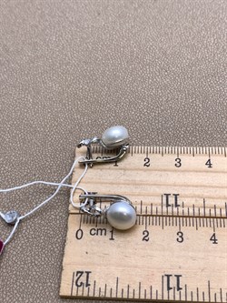 *Серьги Белый Жемчуг д.9-9,5 цв Белое арт. 2.0248.1.b-530 Вес 4,29 г - фото 346897 *Серьги Белый Жемчуг д.9-9,5 цв Белое арт. 2.0248.1.b-530 Вес 4,29 г - фото 346897