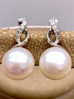 *Серьги Белый Жемчуг д.9-9,5 цв Белое арт. 2.0248.1.b-290 Вес 4,74 г - фото 346900 *Серьги Белый Жемчуг д.9-9,5 цв Белое арт. 2.0248.1.b-290 Вес 4,74 г - фото 346900