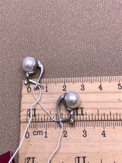 *Серьги Белый Жемчуг д.9-9,5 цв Белое арт. 2.0248.1.b-290 Вес 4,74 г - фото 346902 *Серьги Белый Жемчуг д.9-9,5 цв Белое арт. 2.0248.1.b-290 Вес 4,74 г - фото 346902