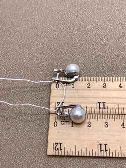 *Серьги Белый Жемчуг д.9-9,5 цв Белое арт. 2.0248.1.b-290 Вес 4,74 г - фото 346903 *Серьги Белый Жемчуг д.9-9,5 цв Белое арт. 2.0248.1.b-290 Вес 4,74 г - фото 346903