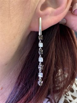 *Серьги Дымчатый Кварц Раухтопаз арт. 2340102513-984 Вес 4,55 г - фото 346957 *Серьги Дымчатый Кварц Раухтопаз арт. 2340102513-984 Вес 4,55 г - фото 346957