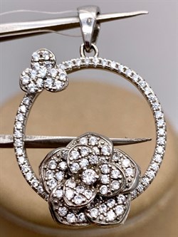 *Подвеска Белый Фианит арт. MP-P1030-1-X-W-W-X-W-316 вес 4,57 г - фото 347102 *Подвеска Белый Фианит арт. MP-P1030-1-X-W-W-X-W-316 вес 4,57 г - фото 347102