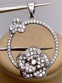 *Подвеска Белый Фианит арт. MP-P1030-1-X-W-W-X-W-316 вес 4,57 г - фото 347103 *Подвеска Белый Фианит арт. MP-P1030-1-X-W-W-X-W-316 вес 4,57 г - фото 347103