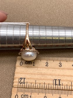 *Кольцо р.18,5 Белый Жемчуг д.11,5-12 цв Красное арт. 1.0830.4.b-089 Вес 5,12 г - фото 347109 *Кольцо р.18,5 Белый Жемчуг д.11,5-12 цв Красное арт. 1.0830.4.b-089 Вес 5,12 г - фото 347109