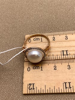 *Кольцо р.18,5 Белый Жемчуг д.11,5-12 цв Красное арт. 1.0830.4.b-089 Вес 5,12 г - фото 347116 *Кольцо р.18,5 Белый Жемчуг д.11,5-12 цв Красное арт. 1.0830.4.b-089 Вес 5,12 г - фото 347116