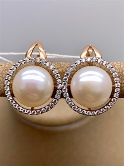 *Серьги Белый Жемчуг д.11,5-12 цв Красное арт. 2.0830.4.b-157 Вес 8,22 г - фото 347119 *Серьги Белый Жемчуг д.11,5-12 цв Красное арт. 2.0830.4.b-157 Вес 8,22 г - фото 347119