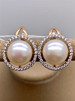 *Серьги Белый Жемчуг д.11,5-12 цв Красное арт. 2.0830.4.b-157 Вес 8,22 г - фото 347120 *Серьги Белый Жемчуг д.11,5-12 цв Красное арт. 2.0830.4.b-157 Вес 8,22 г - фото 347120