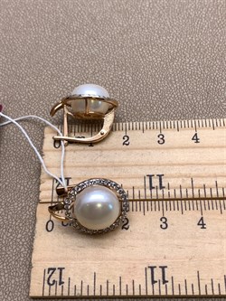 *Серьги Белый Жемчуг д.11,5-12 цв Красное арт. 2.0830.4.b-157 Вес 8,22 г - фото 347123 *Серьги Белый Жемчуг д.11,5-12 цв Красное арт. 2.0830.4.b-157 Вес 8,22 г - фото 347123