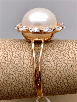 *Кольцо р.20 Белый Жемчуг д.12-12,5 цв Красное арт. 1.0831.0.b-631 Вес 5,04 г - фото 347145 *Кольцо р.20 Белый Жемчуг д.12-12,5 цв Красное арт. 1.0831.0.b-631 Вес 5,04 г - фото 347145