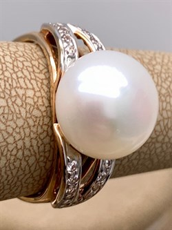 *Кольцо р.18 Белый Жемчуг д.11,5-12 цв Красное арт. 1.0848.0.b-392 Вес 4,58 г - фото 347178 *Кольцо р.18 Белый Жемчуг д.11,5-12 цв Красное арт. 1.0848.0.b-392 Вес 4,58 г - фото 347178