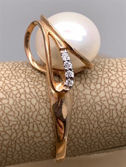 *Кольцо р.18 Белый Жемчуг д.11,5-12 цв Красное арт. 1.0904.0.b-926 Вес 4,53 г - фото 347256