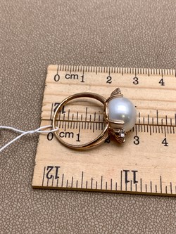 *Кольцо р.18,5 Белый Жемчуг д.12-12,5 цв Красное арт. 1.0832.0.b-884 Вес 5,25 г - фото 347301 *Кольцо р.18,5 Белый Жемчуг д.12-12,5 цв Красное арт. 1.0832.0.b-884 Вес 5,25 г - фото 347301