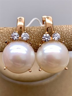 *Серьги Белый Жемчуг д.12-12,5 цв Красное арт. 2.0832.0.b-907 Вес 8,77 г - фото 347310 *Серьги Белый Жемчуг д.12-12,5 цв Красное арт. 2.0832.0.b-907 Вес 8,77 г - фото 347310