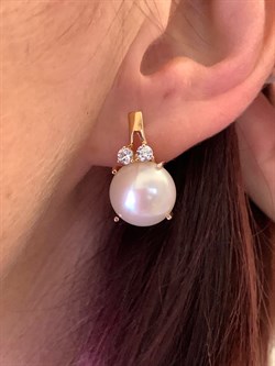 *Серьги Белый Жемчуг д.12-12,5 цв Красное арт. 2.0832.0.b-907 Вес 8,77 г - фото 347312 *Серьги Белый Жемчуг д.12-12,5 цв Красное арт. 2.0832.0.b-907 Вес 8,77 г - фото 347312