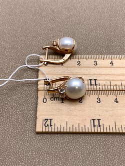 *Серьги Белый Жемчуг д.12-12,5 цв Красное арт. 2.0832.0.b-907 Вес 8,77 г - фото 347314 *Серьги Белый Жемчуг д.12-12,5 цв Красное арт. 2.0832.0.b-907 Вес 8,77 г - фото 347314