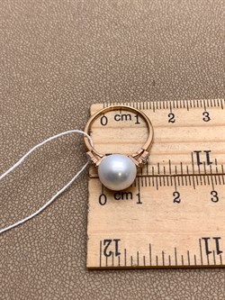 *Кольцо р.17,5 Белый Жемчуг д.10-10,5 цв Красное арт. 1.0966.0.b-435 Вес 3,02 г - фото 347323 *Кольцо р.17,5 Белый Жемчуг д.10-10,5 цв Красное арт. 1.0966.0.b-435 Вес 3,02 г - фото 347323