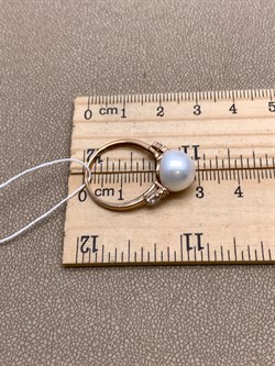 *Кольцо р.17,5 Белый Жемчуг д.10-10,5 цв Красное арт. 1.0966.0.b-435 Вес 3,02 г - фото 347324 *Кольцо р.17,5 Белый Жемчуг д.10-10,5 цв Красное арт. 1.0966.0.b-435 Вес 3,02 г - фото 347324