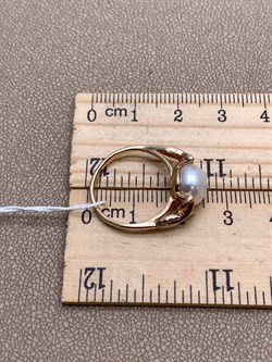 *Кольцо р.16,5 Белый Жемчуг д.9-9,5 цв Красное арт. 1.0249.0.b-627 Вес 3,7 г - фото 347381 *Кольцо р.16,5 Белый Жемчуг д.9-9,5 цв Красное арт. 1.0249.0.b-627 Вес 3,7 г - фото 347381