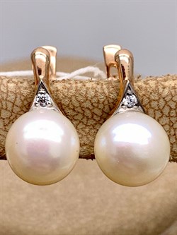 *Серьги Белый Жемчуг д.8-8,5 цв Красное арт. 2.0941.0.b-172 Вес 3,47 г - фото 347406 *Серьги Белый Жемчуг д.8-8,5 цв Красное арт. 2.0941.0.b-172 Вес 3,47 г - фото 347406