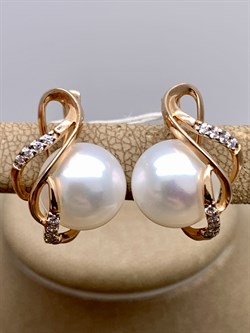 *Серьги Белый Жемчуг д.11-11,5 цв Красное арт. 2.0902.0.b-902 Вес 8,65 г - фото 347443 *Серьги Белый Жемчуг д.11-11,5 цв Красное арт. 2.0902.0.b-902 Вес 8,65 г - фото 347443