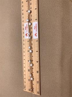 *Ожерелье р.40 Белый Жемчуг д.7,5-8,5 цв Красное арт. 6.F004.a.z-511 Вес 5,67 г - фото 347456