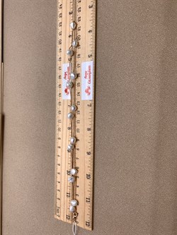 *Ожерелье р.45 Белый Жемчуг цв Красное арт. 6.F004.a.z-535 Вес 6,33 г - фото 347504
