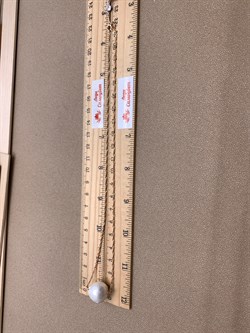 *Ожерелье р.45 Белый Жемчуг Барокко д.14-16 цв Красное арт. 6.U001.s.x-907 Вес 6,87 г - фото 347554