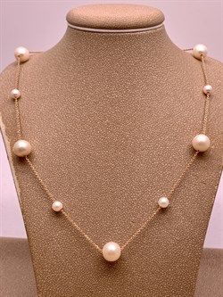 *Ожерелье р.45 Жемчуг цв Красное арт. 6550F003.a.m.045-951 Вес 8,22 г - фото 347556