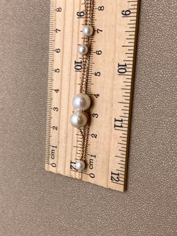 *Ожерелье р.45 Жемчуг цв Красное арт. 6550F003.a.m.045-951 Вес 8,22 г - фото 347559