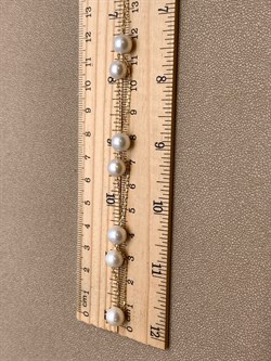 *Ожерелье р.55 Белый Жемчуг д.7-8 цв Лимонное арт. 6.0007.y.m-899 Вес 6,29 г - фото 347564